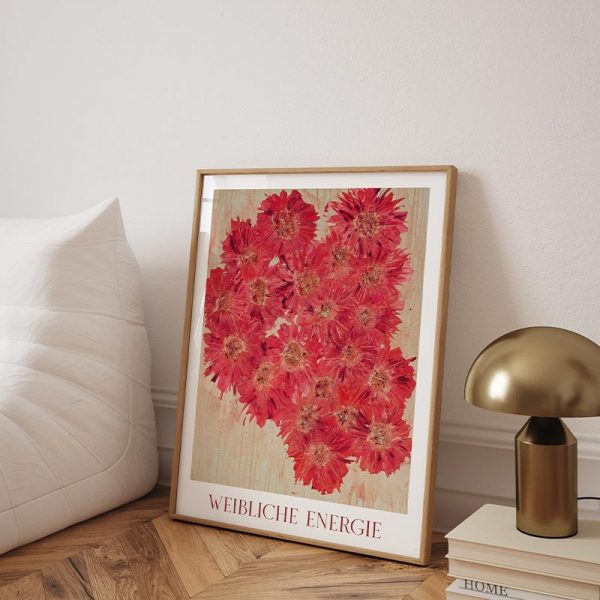 Weibliche Energie – Poster Blumen abstrakt