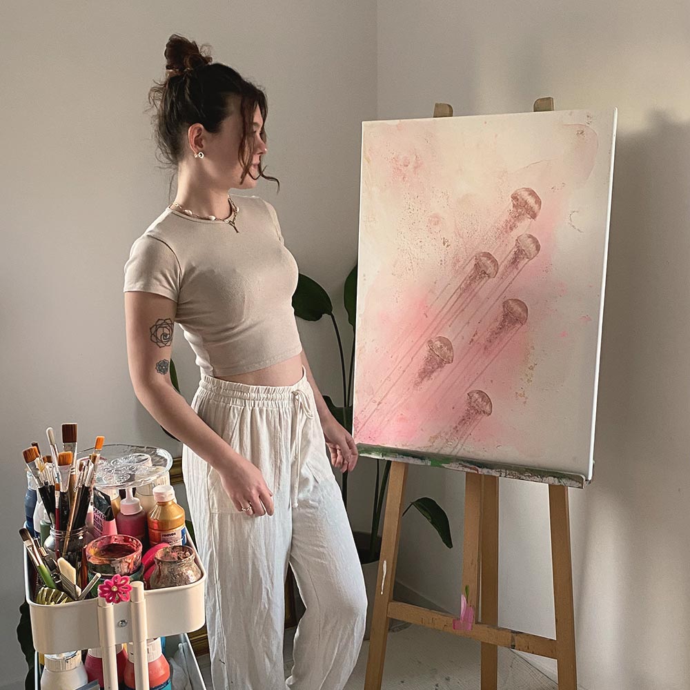 Unsterbliche Quallen Poster - Original auf Leinwand